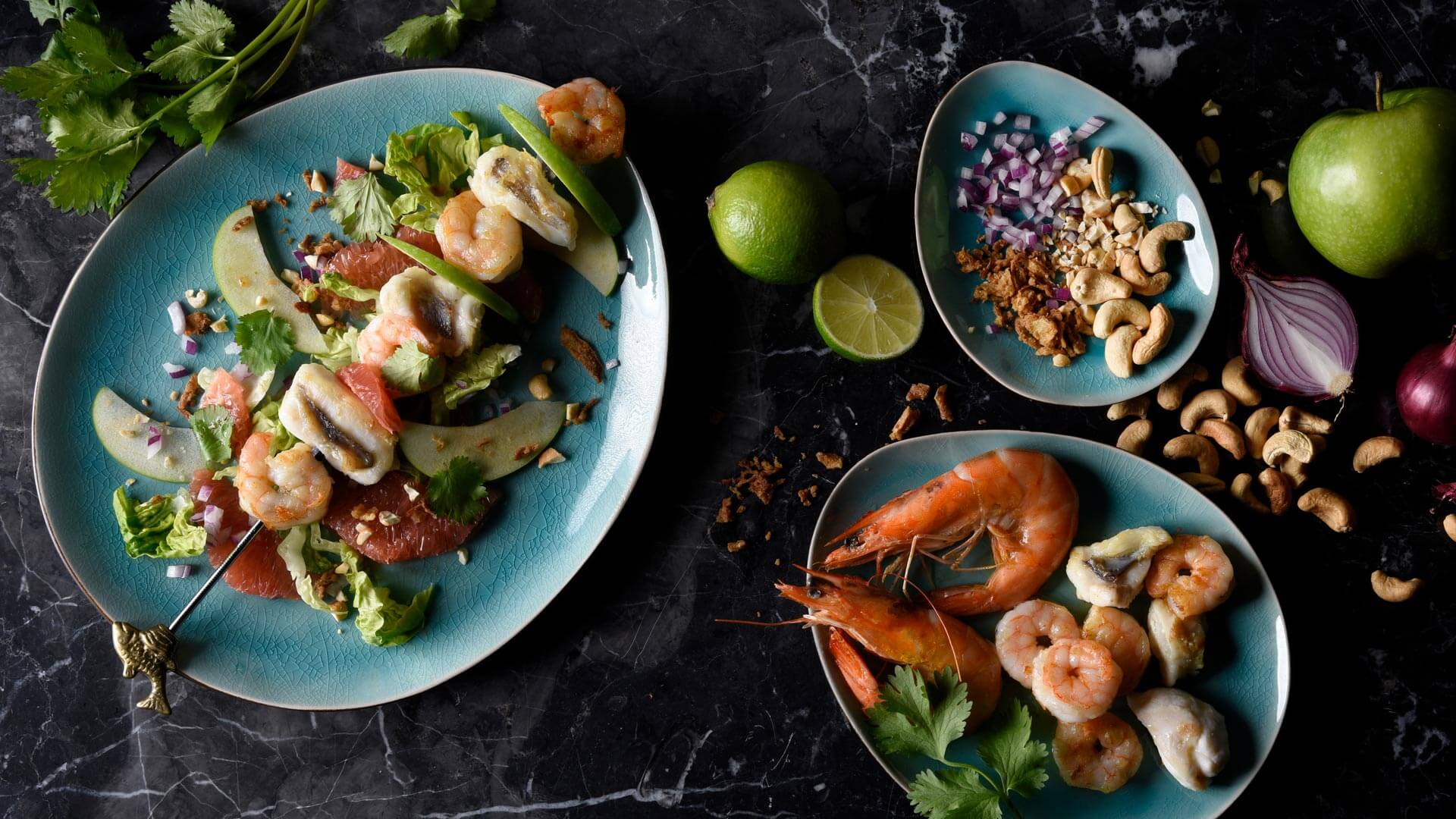 Thailändische Küche professionell Foto Ulm eifertfotodesign Speisekarte Foodfotografie Menü fotografieren Internet Essen fotografieren Soziale Medien Werbefotos Shrimps Meeresfrüchte Fotos