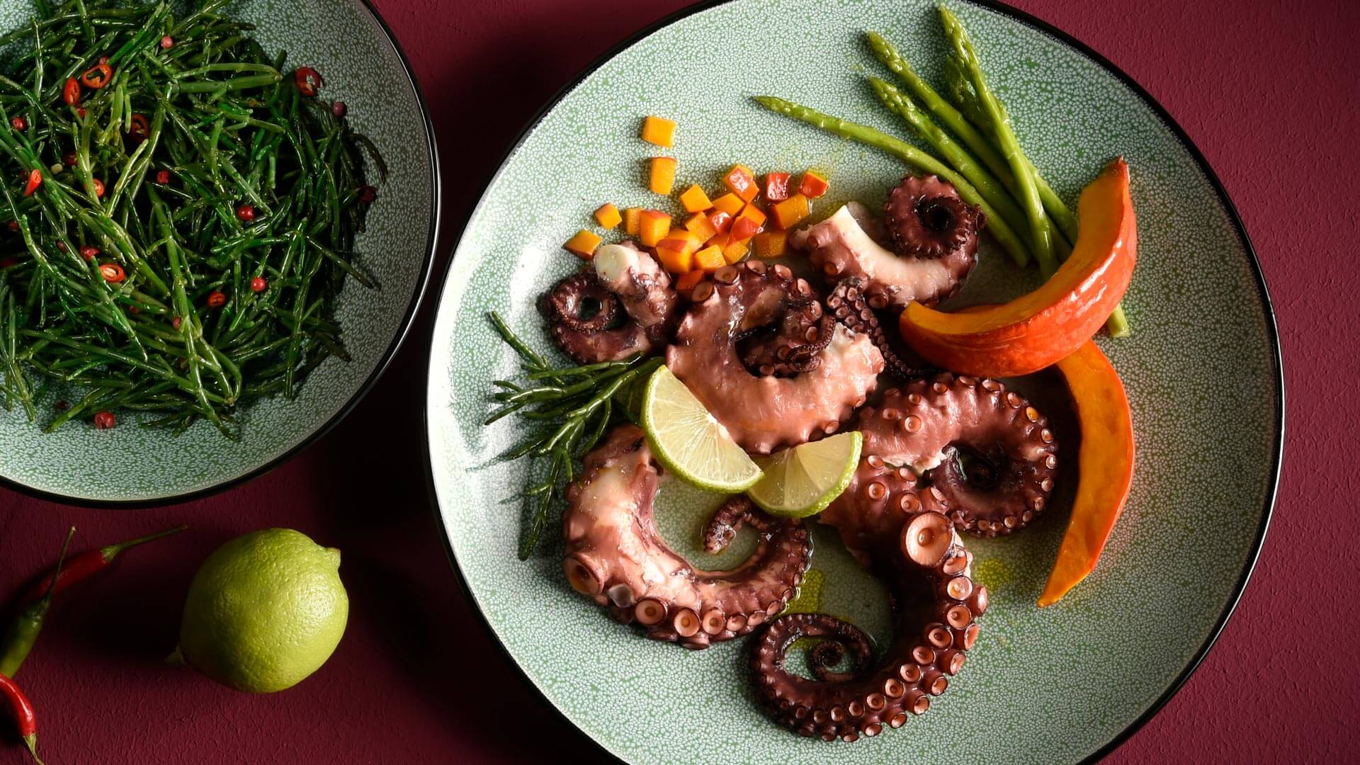 Meeresfrüchte fotografieren Pulpo Salat Foodfoto eifertfotodesign Essen fotografieren Werbefotografie Ulm Foodfotografie Neu-Ulm Fotos für Restaurants Spezialitätenhändler